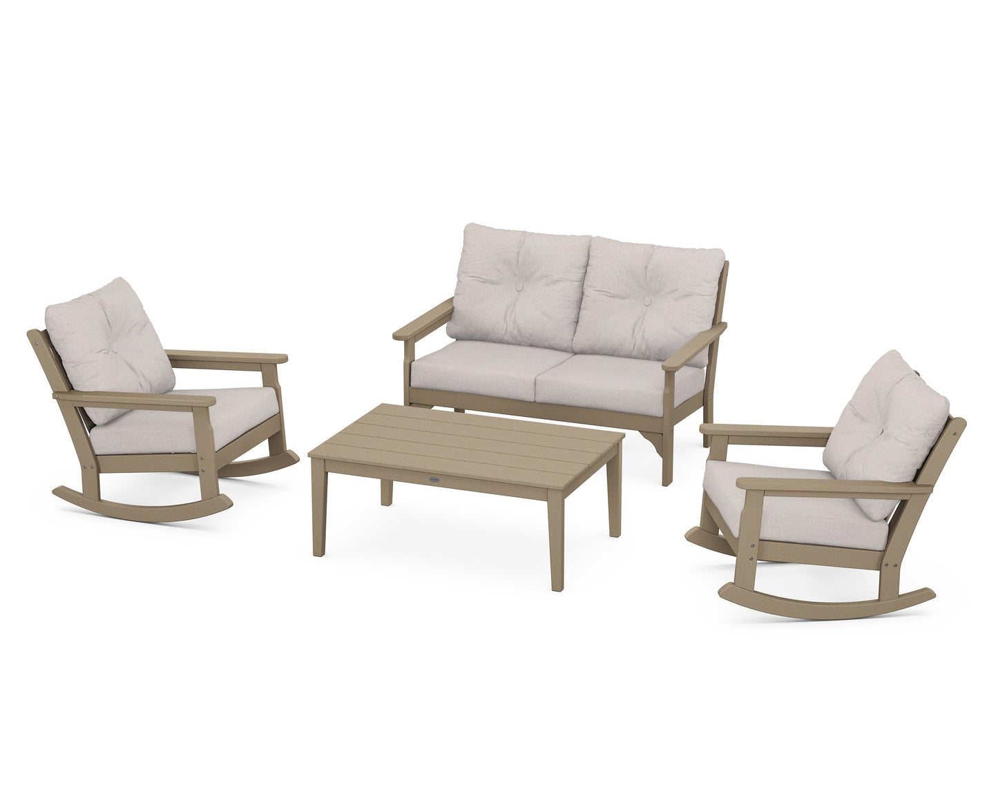 Vineyard 4-Piece Deep Seating Rocking Chair Set