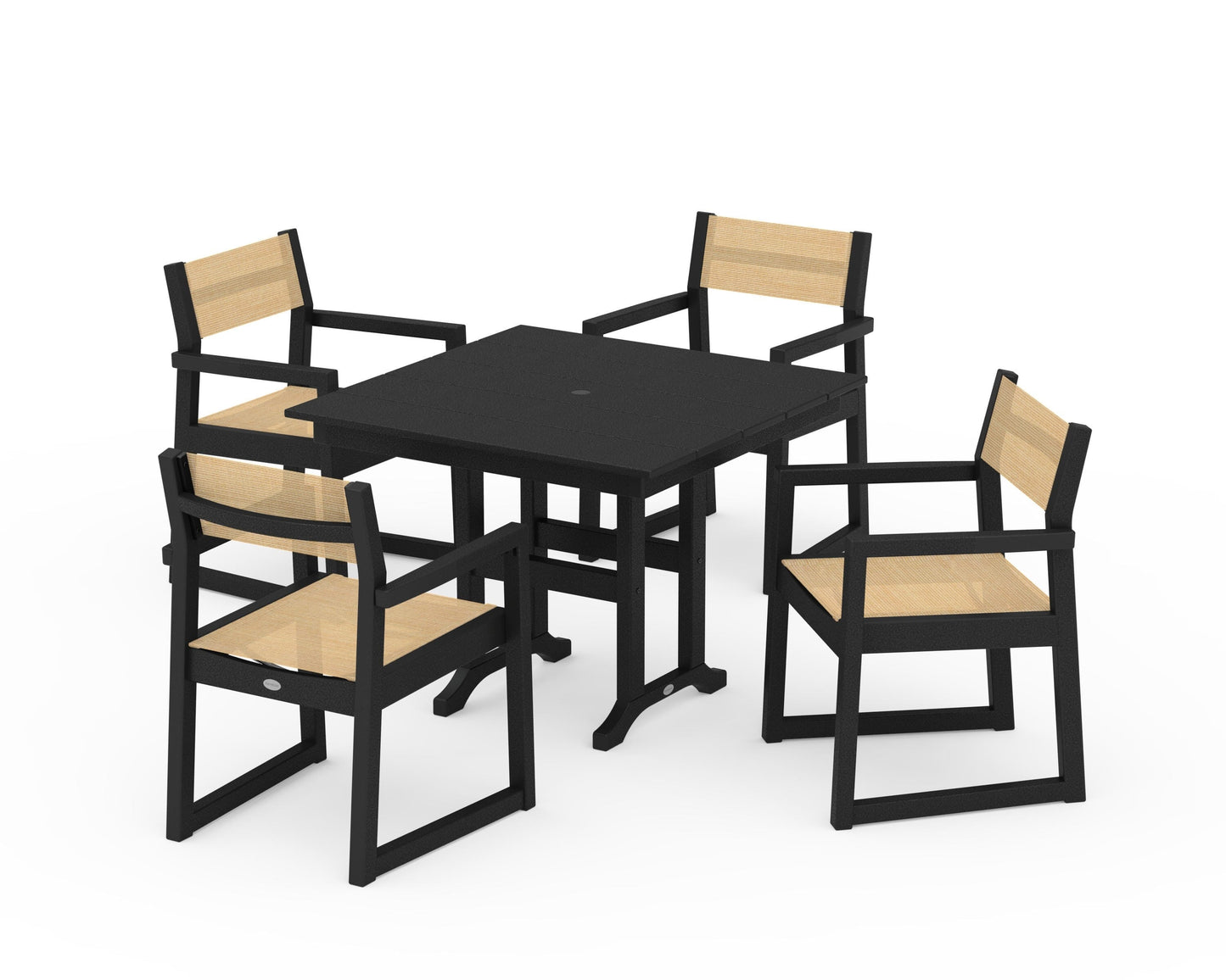 EDGE Sling Arm Chair 5-Piece Farmhouse Dining Set