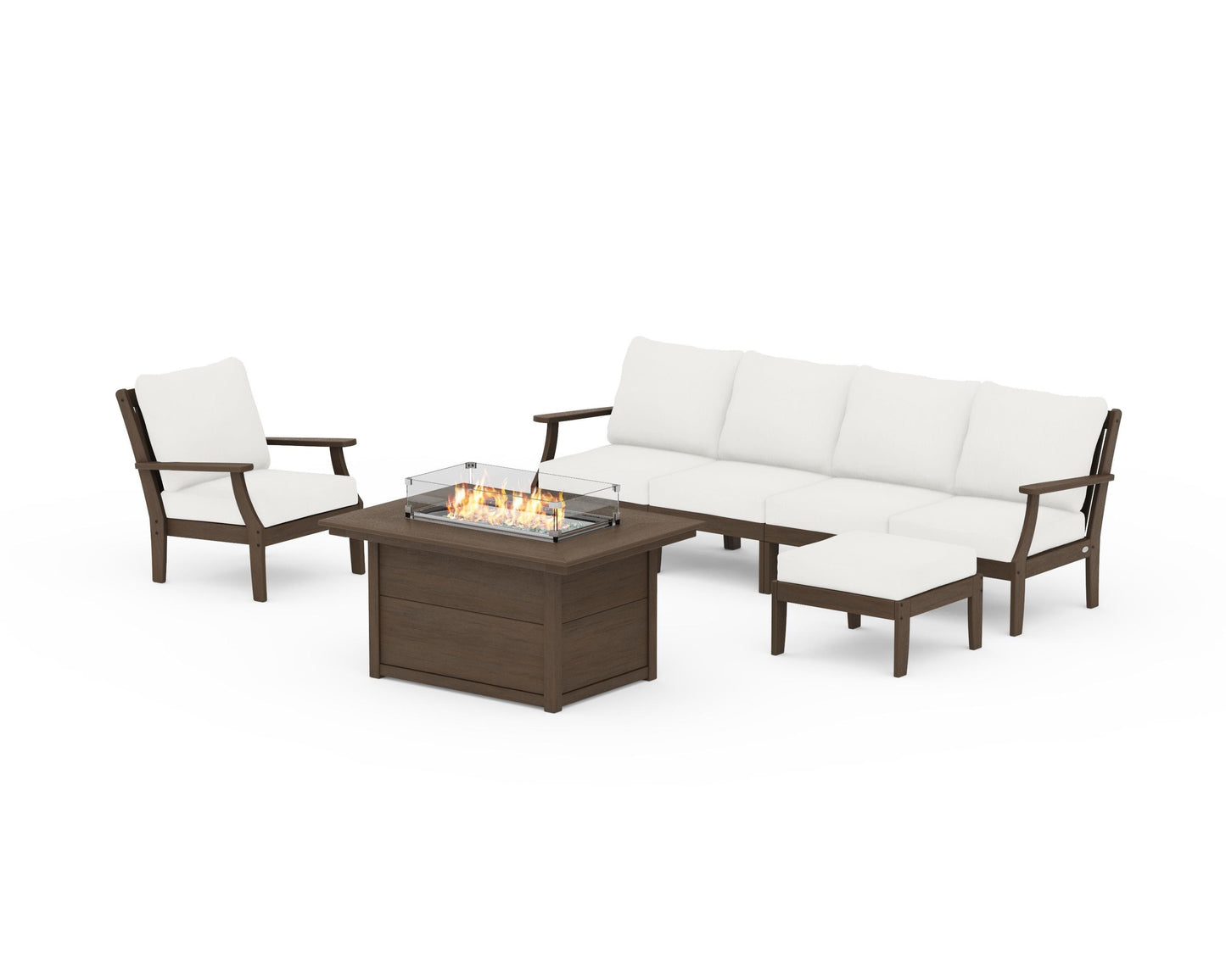 Braxton Sectional Lounge and Fire Pit Set