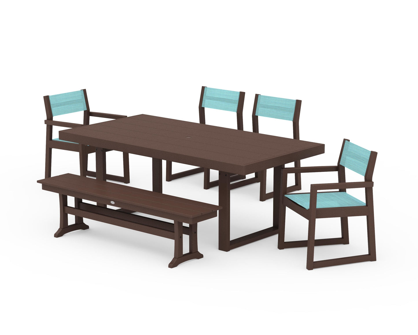 EDGE Sling 6-Piece Dining Set with Bench