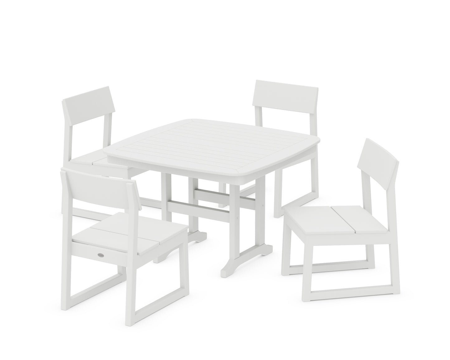 EDGE Side Chair 5-Piece Dining Set with Trestle Legs