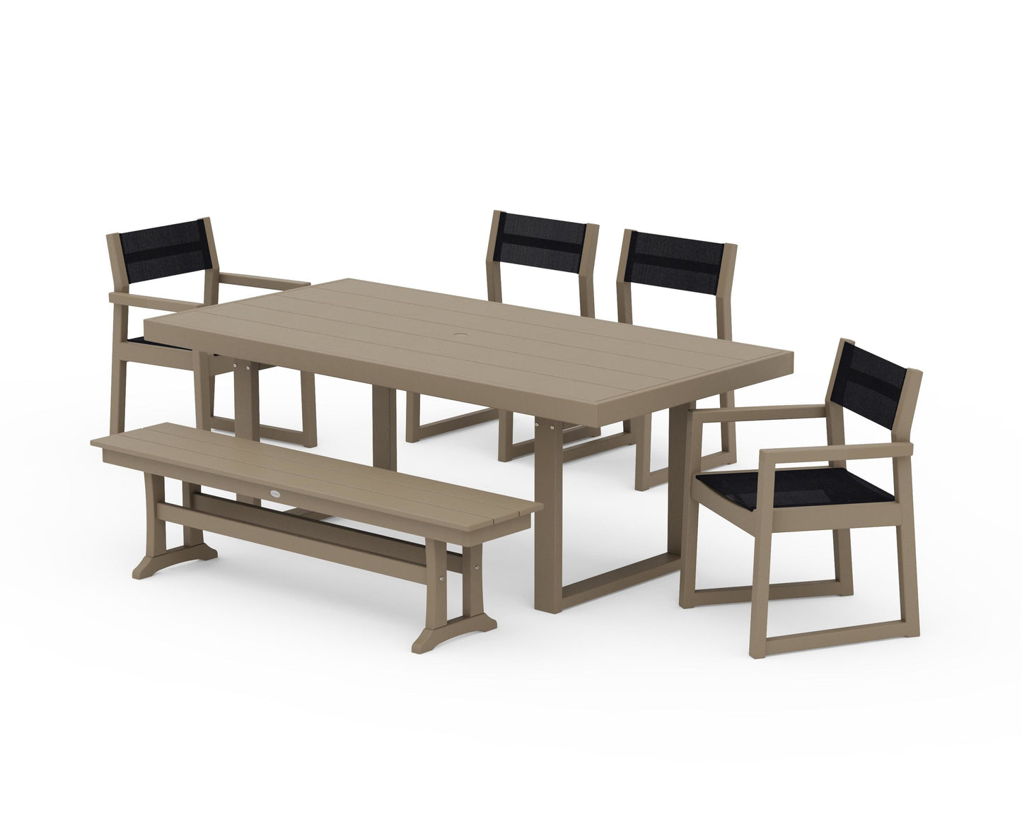 EDGE Sling 6-Piece Dining Set with Bench