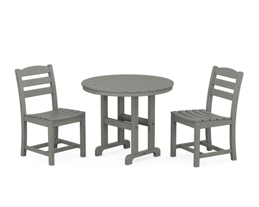 La Casa Cafe Side Chair 3-Piece Round Dining Set
