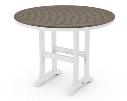 Nautical Trestle 48" Round Counter Table