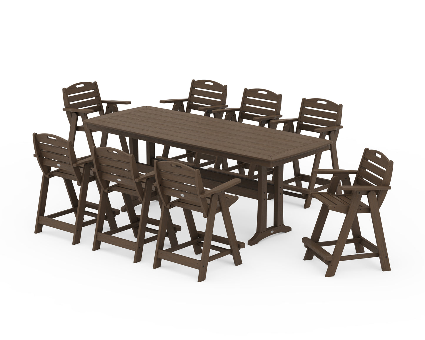 Nautical 9-Piece Counter Set with Trestle Legs