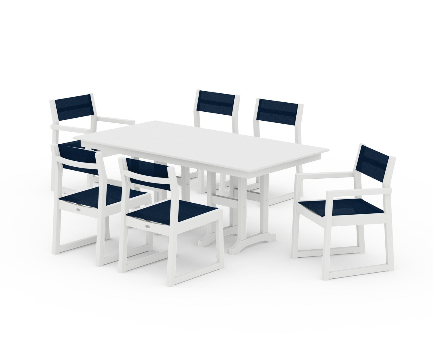 EDGE Sling 7-Piece Farmhouse Dining Set