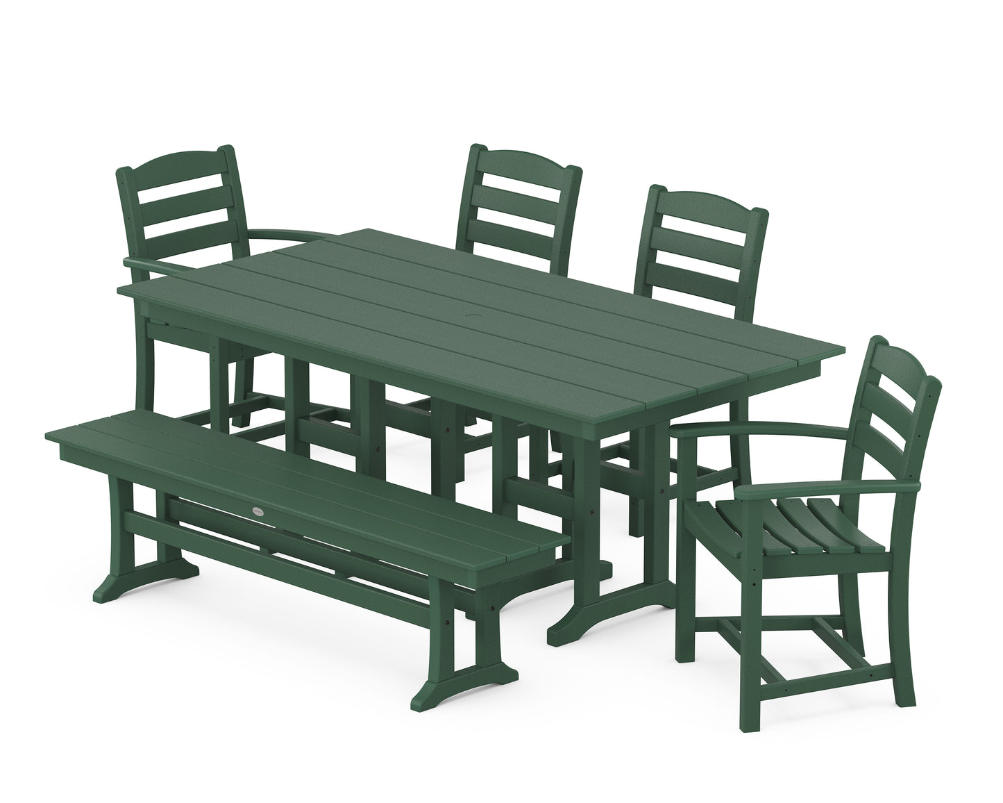 La Casa CafÃ© 6-Piece Farmhouse Dining Set with Bench
