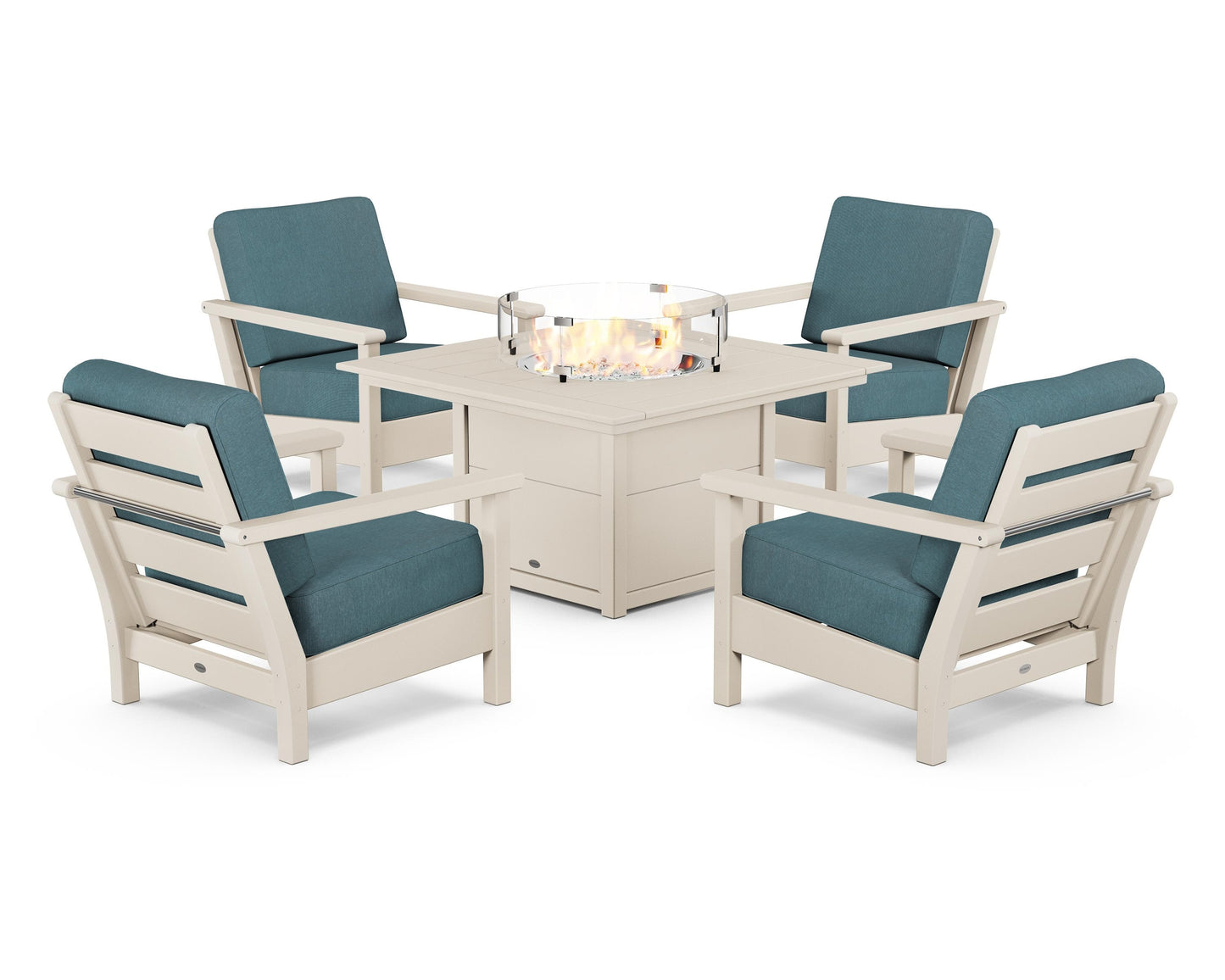 Harbour 5-Piece Conversation Set with Fire Pit Table