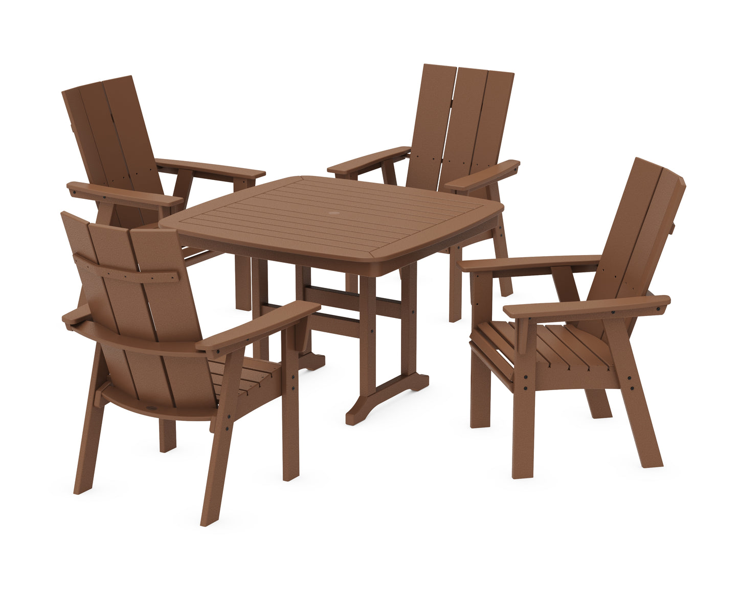 Modern Curveback Adirondack 5-Piece Dining Set