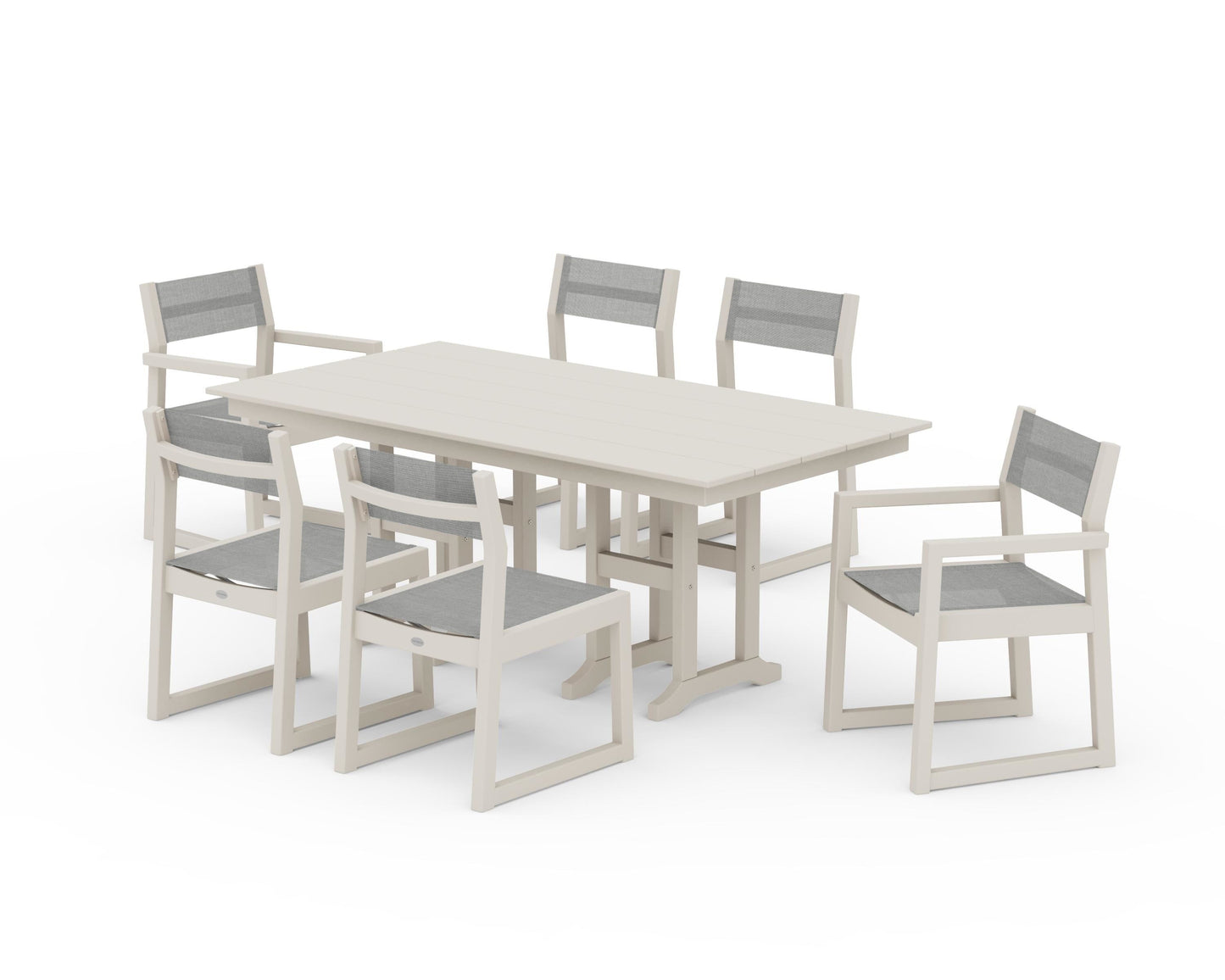 EDGE Sling 7-Piece Farmhouse Dining Set