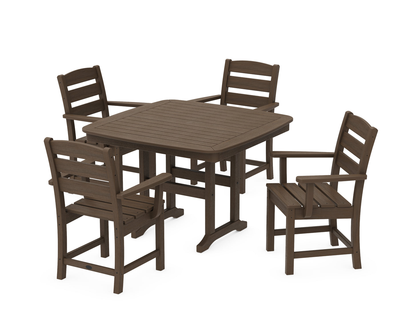 Lakeside 5-Piece Dining Set with Trestle Legs