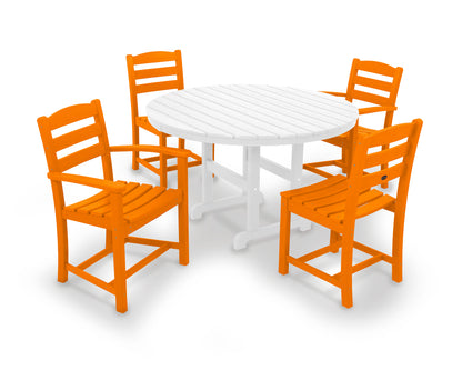 La Casa Cafâ€š 5-Piece Round Farmhouse Dining Set