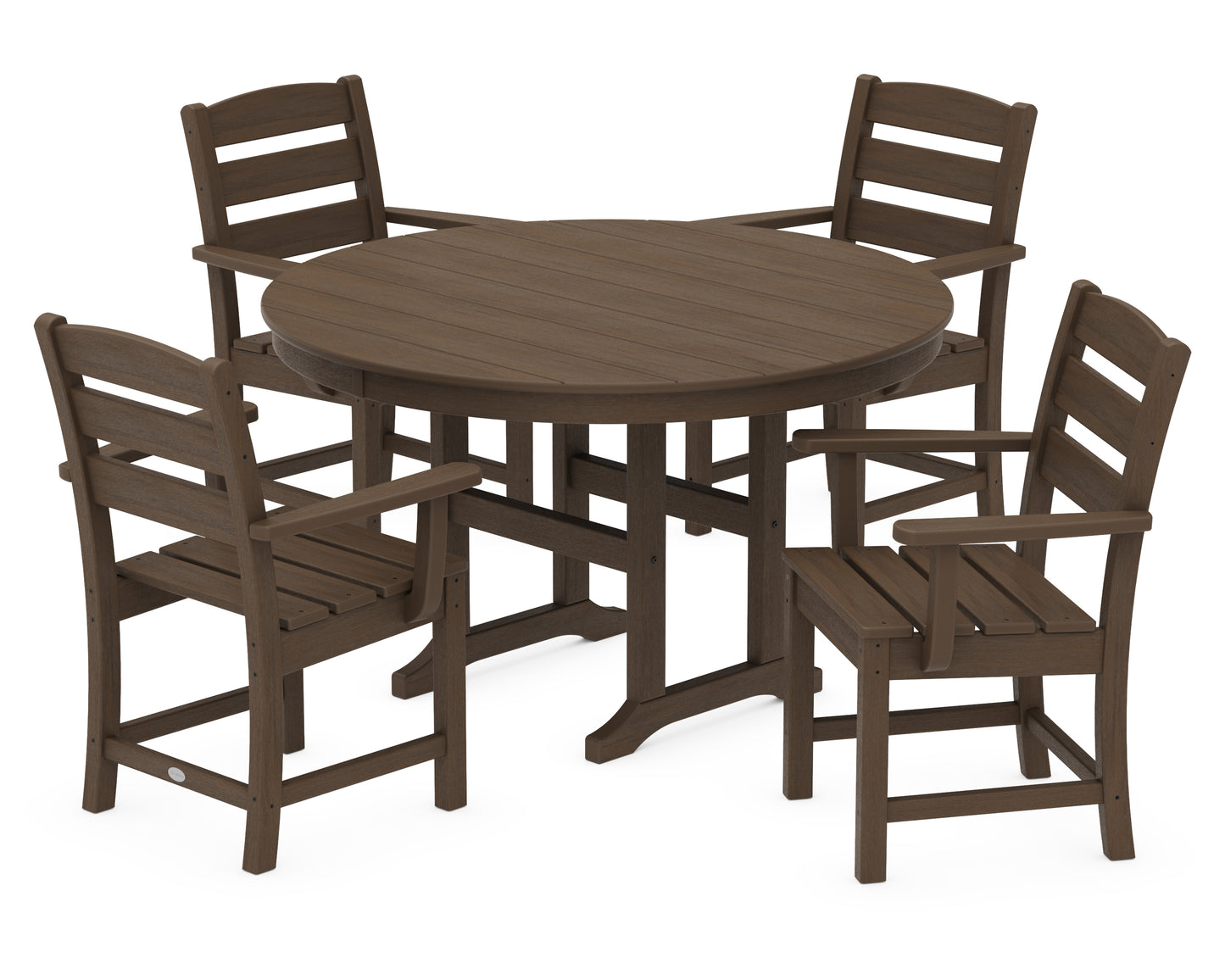 Lakeside 5-Piece Round Farmhouse Dining Set