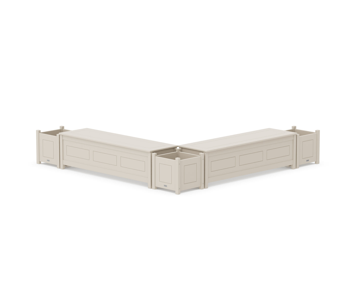 60" Country Living L- Shaped Planter Storage Bench Corner Set