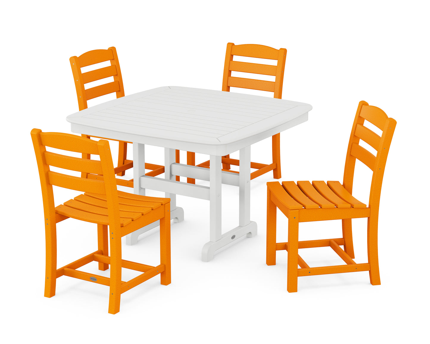 La Casa CafÃ© Side Chair 5-Piece Dining Set with Trestle Legs