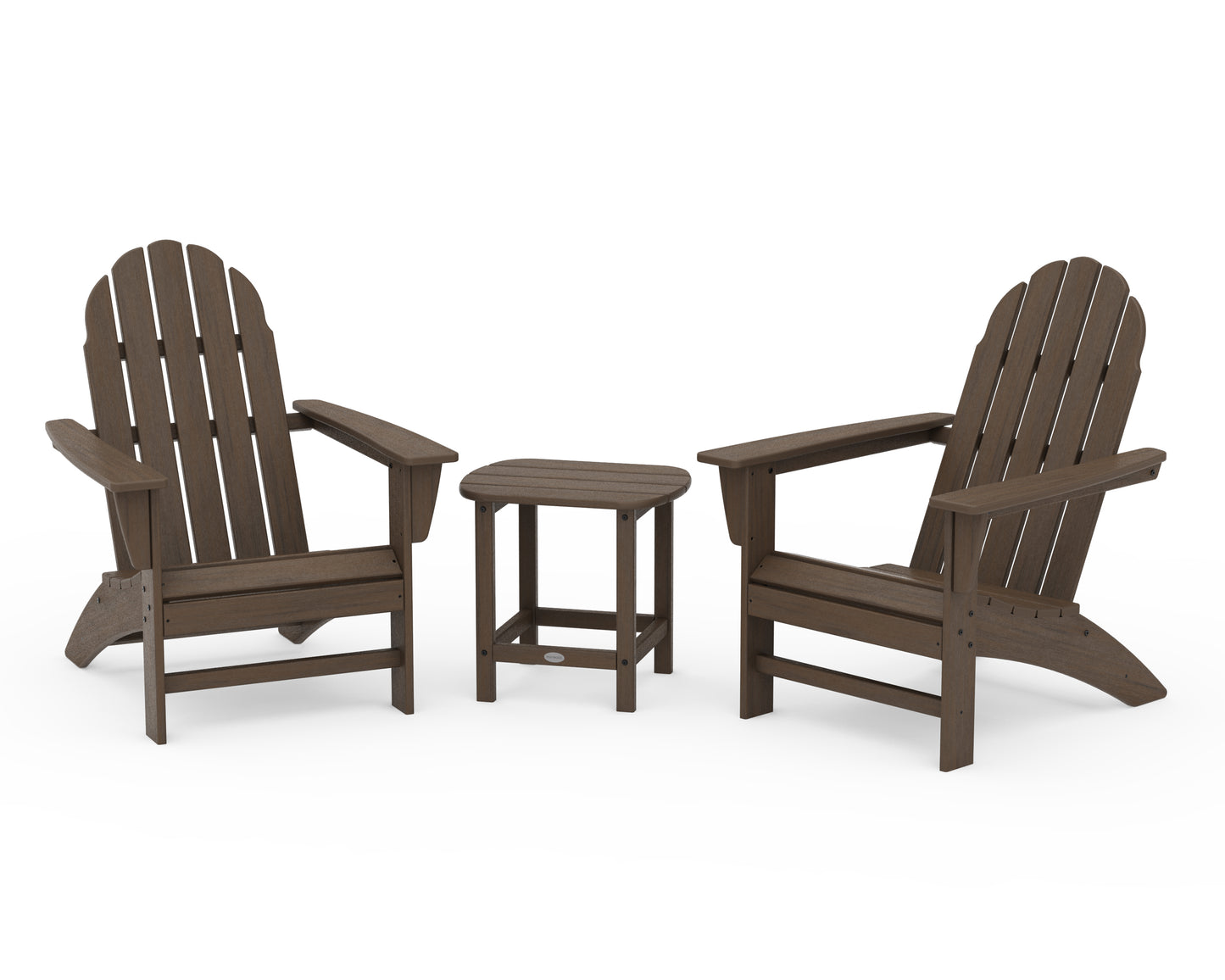 Vineyard 3-Piece Adirondack Set with South Beach 18" Side Table