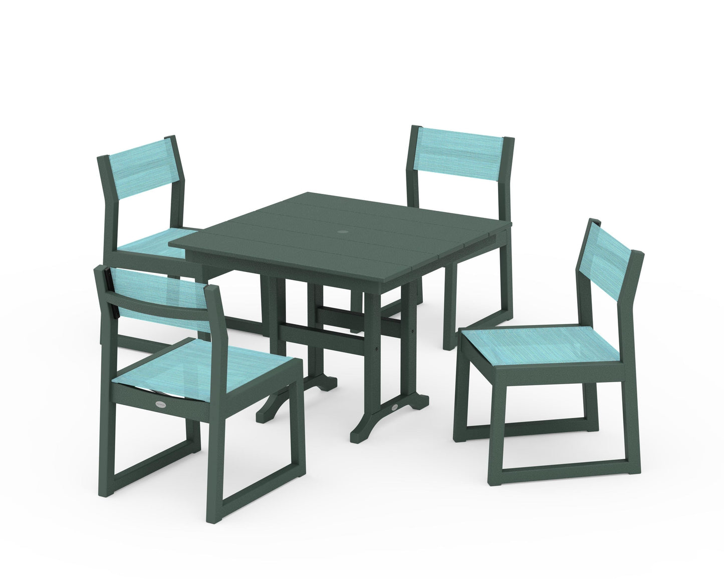 EDGE Sling Side Chair 5-Piece Farmhouse Dining Set