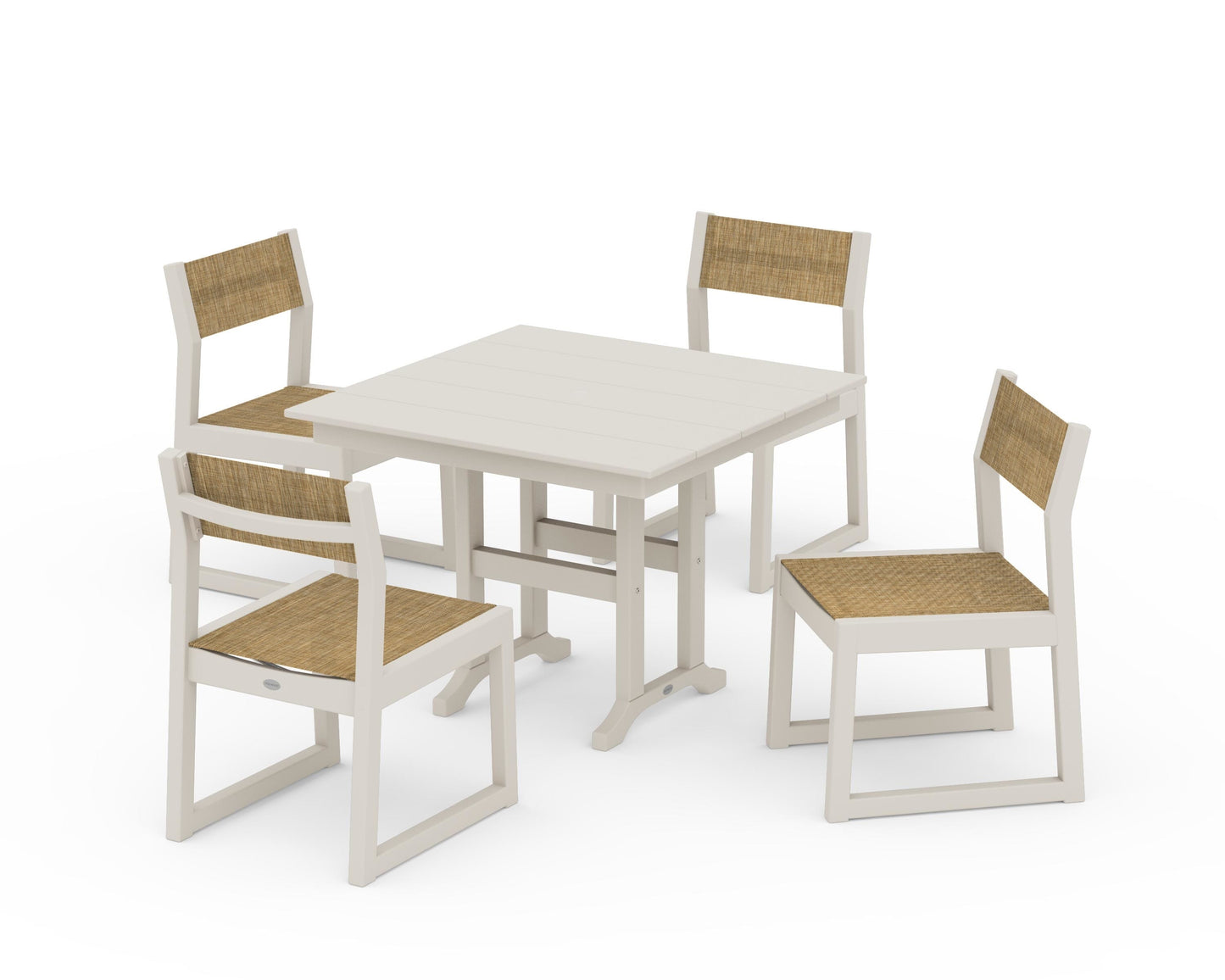 EDGE Sling Side Chair 5-Piece Farmhouse Dining Set