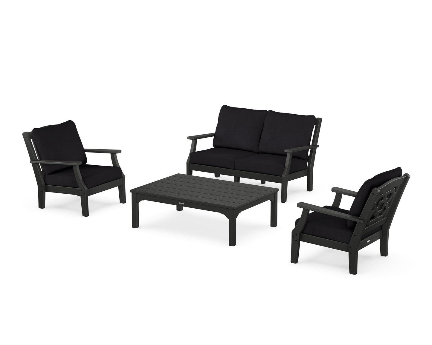 Chinoiserie 4-Piece Deep Seating Set with Loveseat