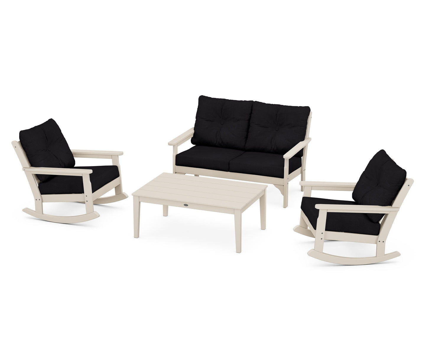 Vineyard 4-Piece Deep Seating Rocking Chair Set