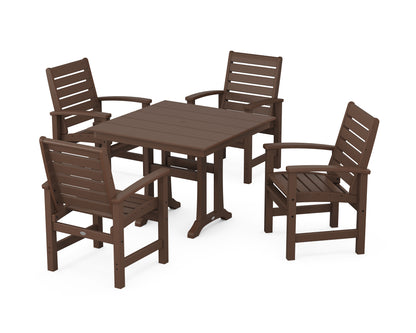 Signature 5-Piece Farmhouse Dining Set With Trestle Legs