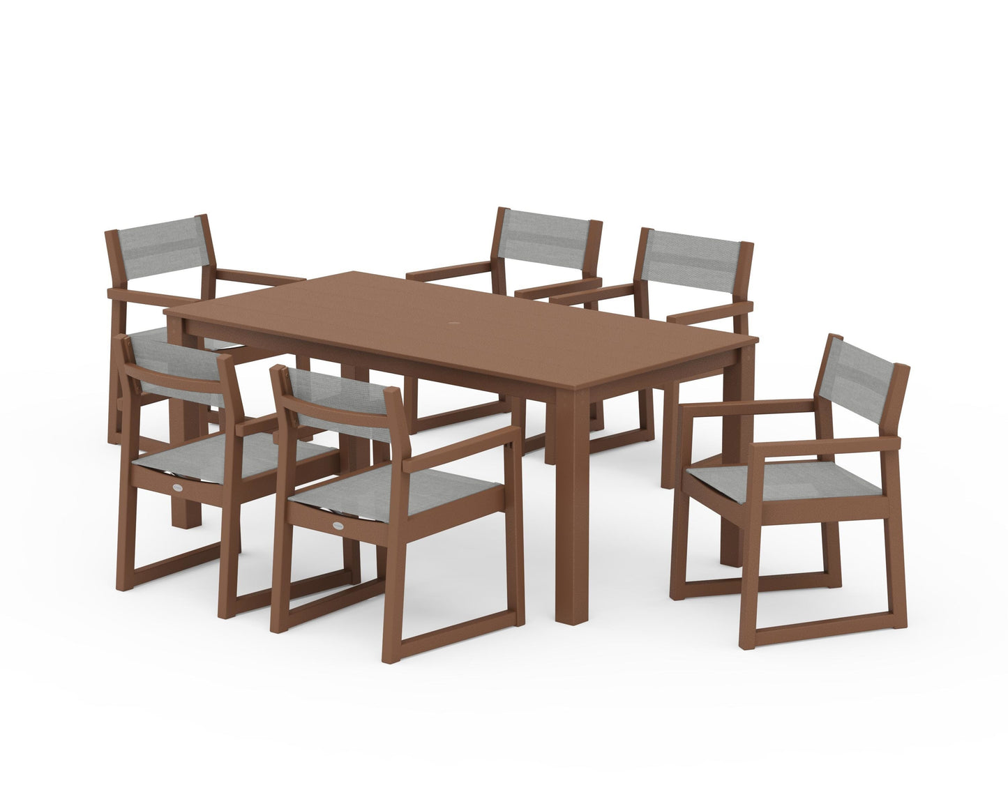 EDGE Sling Arm Chair 7-Piece Parsons Dining Set