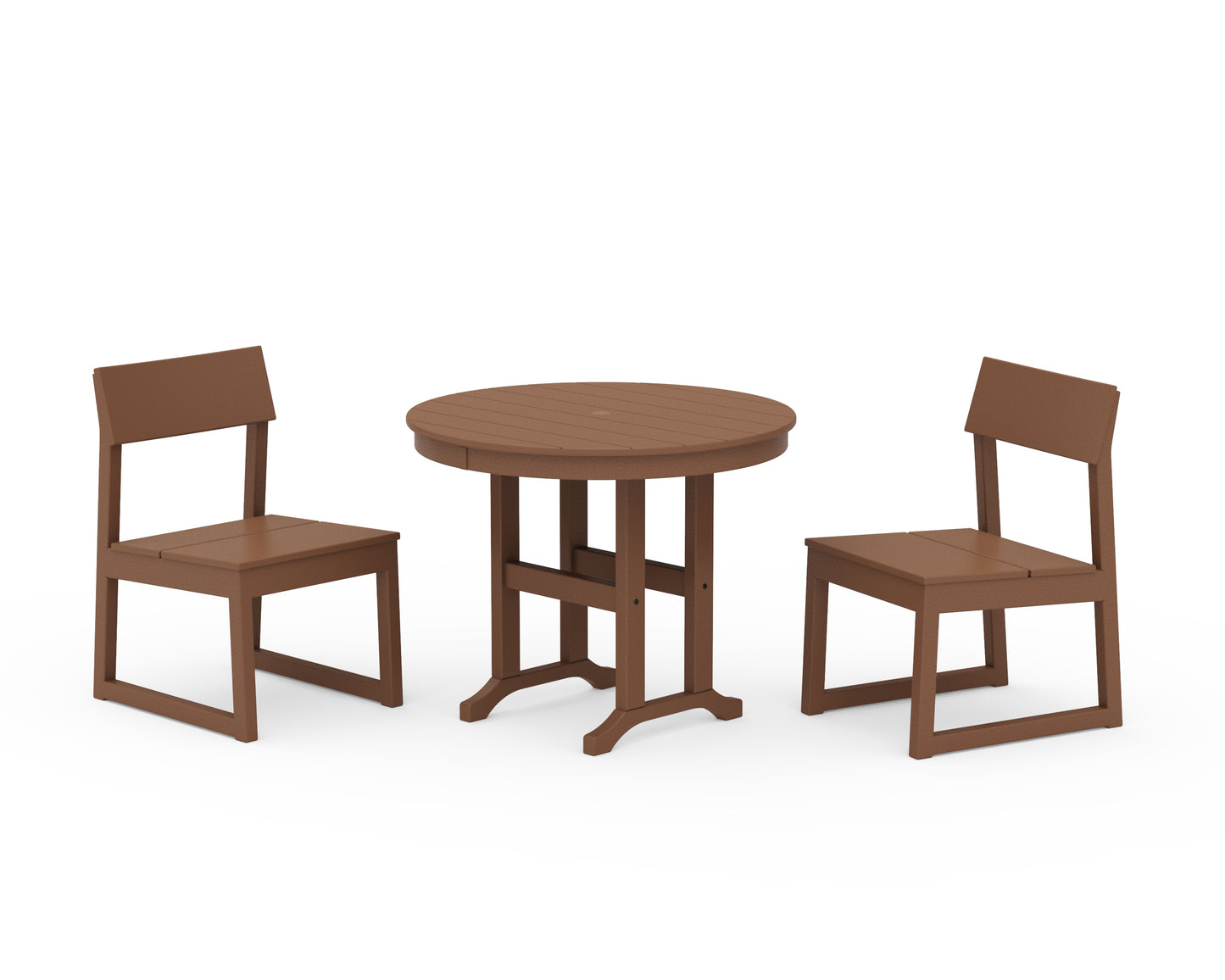 EDGE Side Chair 3-Piece Round Dining Set