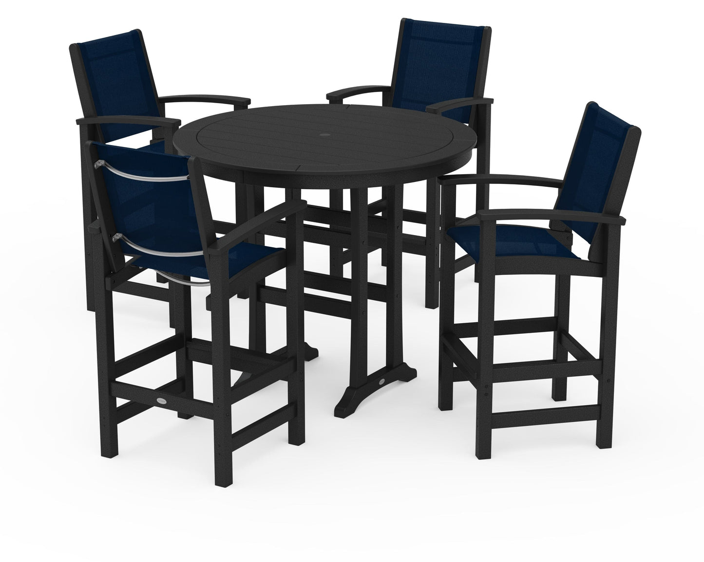 Coastal 5-Piece Nautical Trestle Bar Set