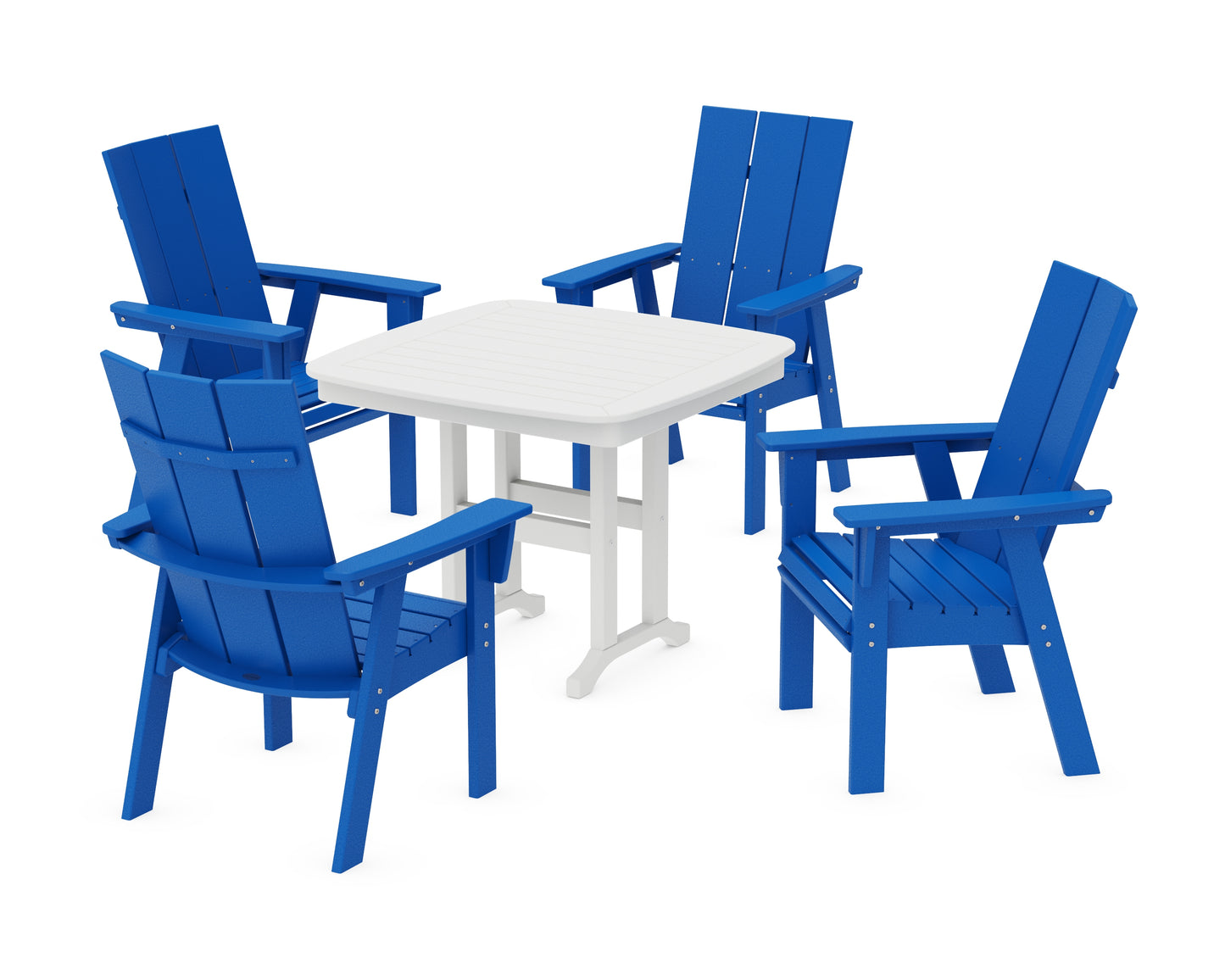 Modern Curveback Adirondack 5-Piece Dining Set