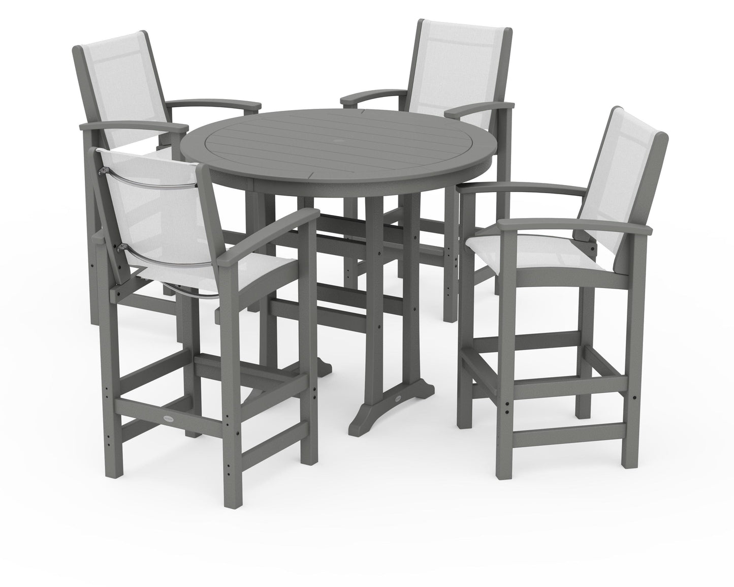 Coastal 5-Piece Nautical Trestle Bar Set