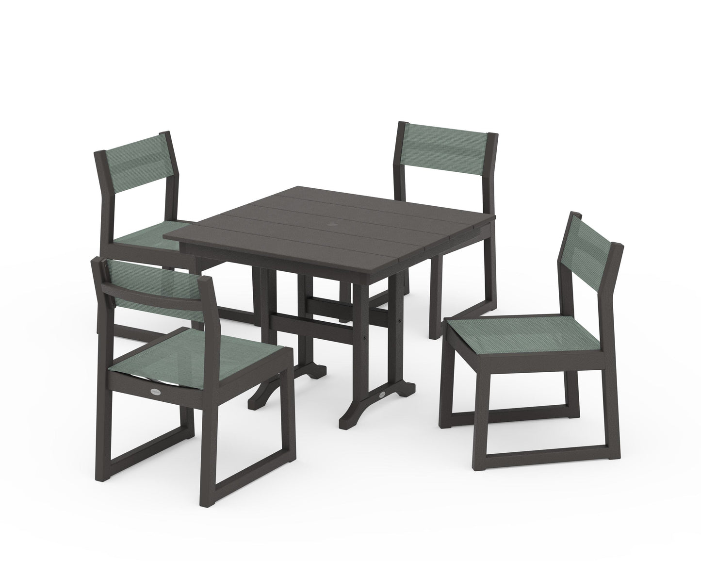 EDGE Sling Side Chair 5-Piece Farmhouse Dining Set