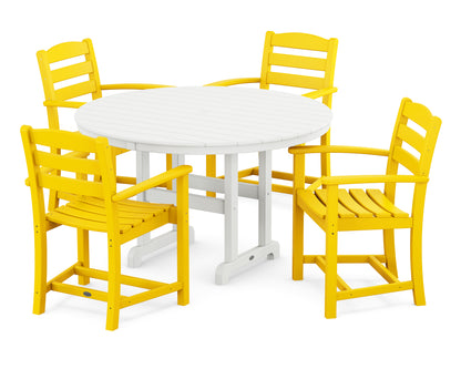La Casa Cafâ€š 5-Piece Round Farmhouse Dining Set
