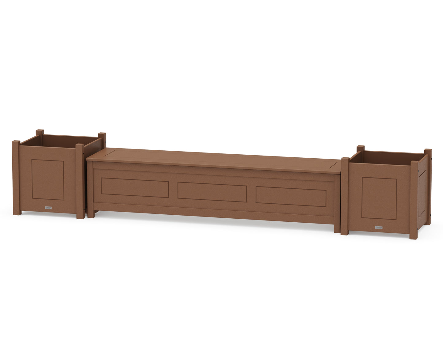 72" Country Living Straight Planter Storage Bench Set- Large