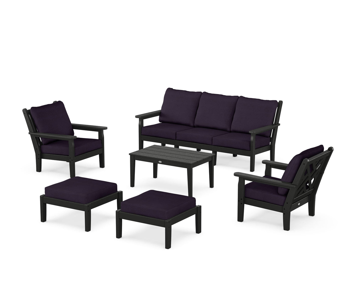 Chippendale 6-Piece Lounge Sofa Set