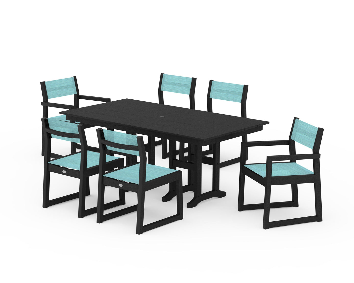 EDGE Sling 7-Piece Farmhouse Dining Set