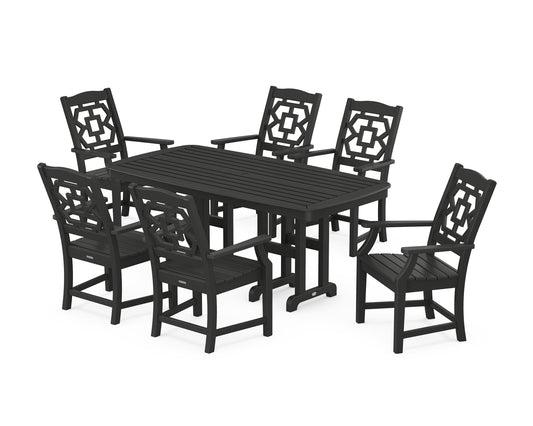 Chinoiserie Arm Chair 7-Piece Dining Set