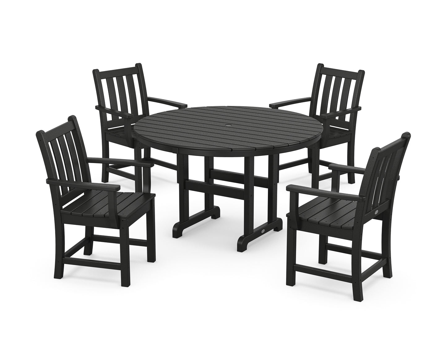 Traditional Garden 5-Piece Round Farmhouse Dining Set