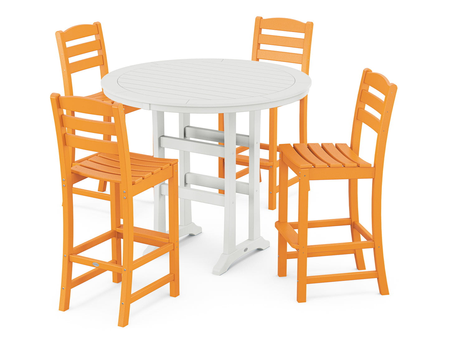 La Casa Caf‚ 5-Piece Side Chair Bar Dining Set