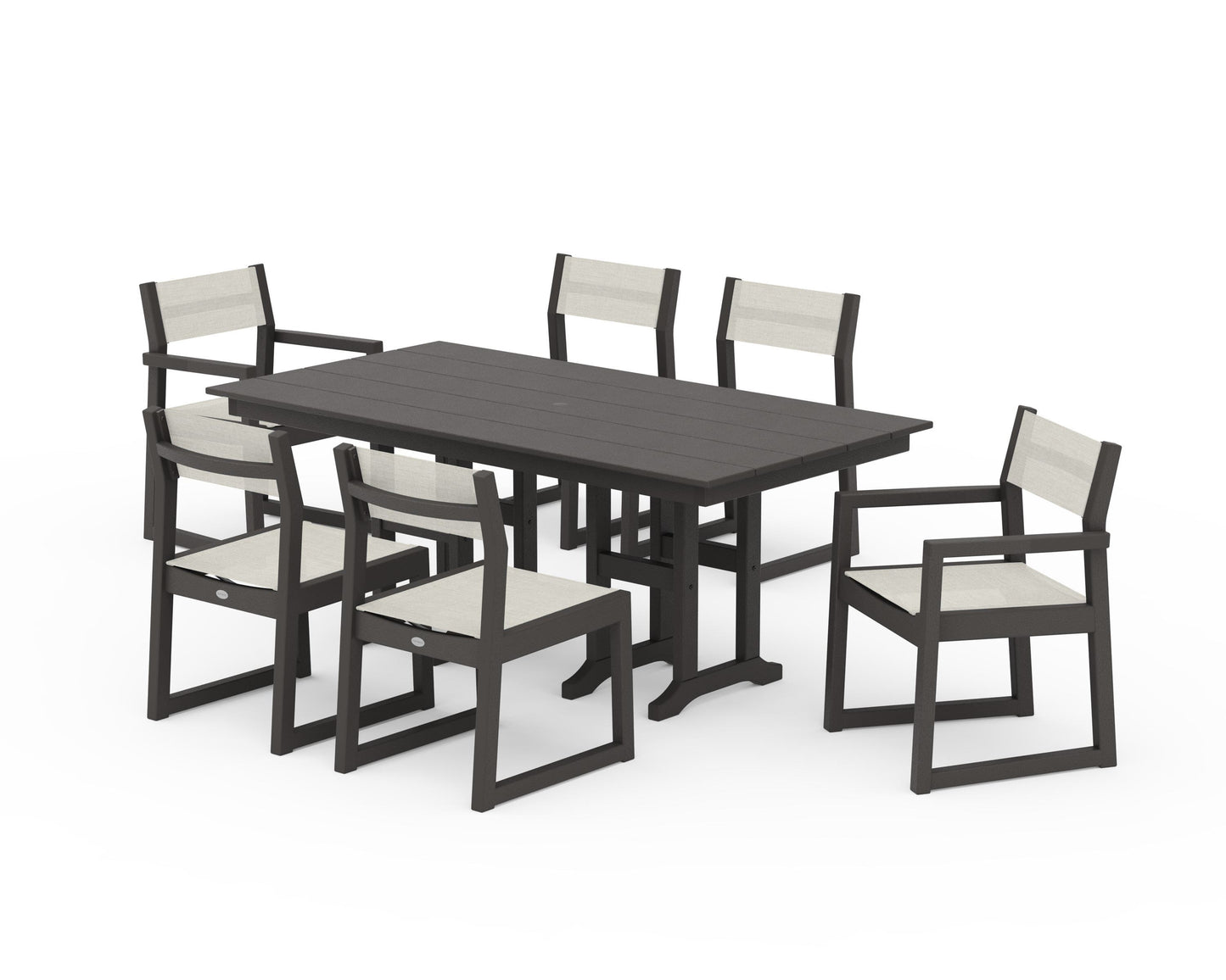 EDGE Sling 7-Piece Farmhouse Dining Set