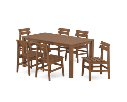 Modern Studio Plaza Chair 7-Piece Parsons Table Dining Set