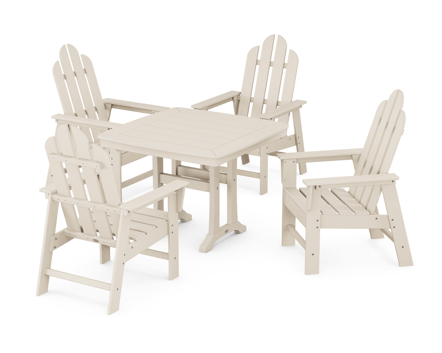 Long Island 5-Piece Dining Set with Trestle Legs