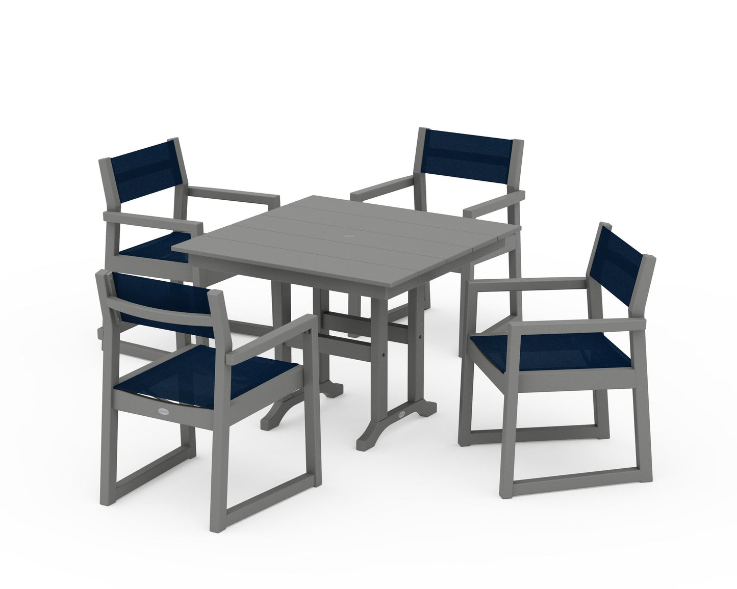 EDGE Sling Arm Chair 5-Piece Farmhouse Dining Set