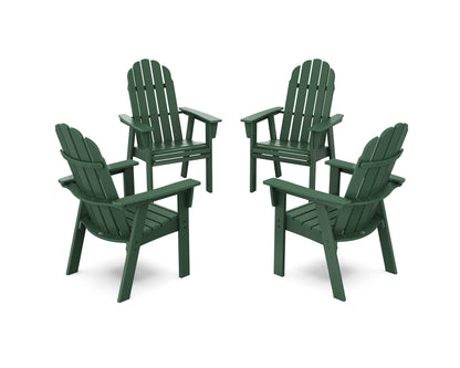 Vineyard 4-Piece Curveback Upright Adirondack Conversation Set