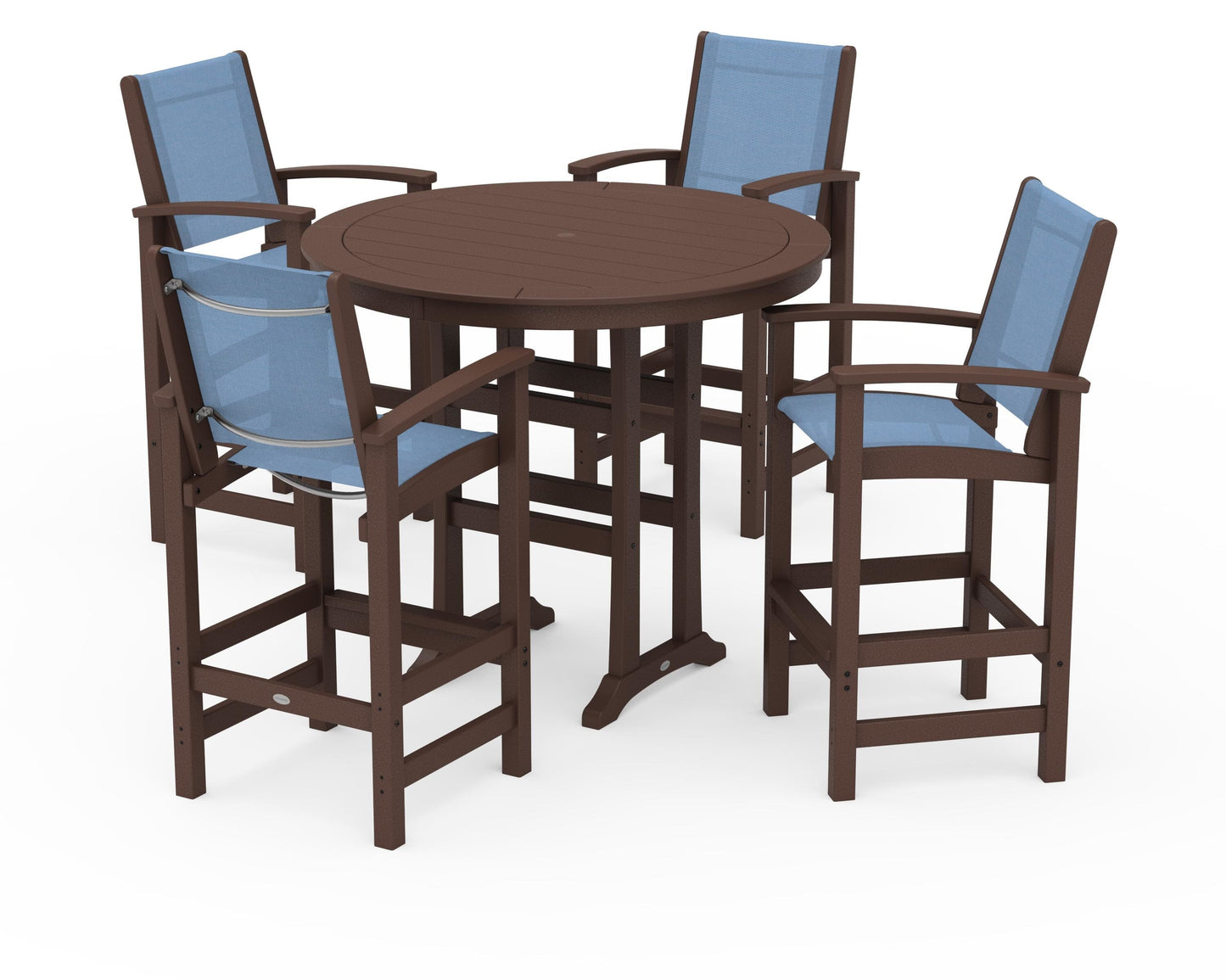 Coastal 5-Piece Nautical Trestle Bar Set
