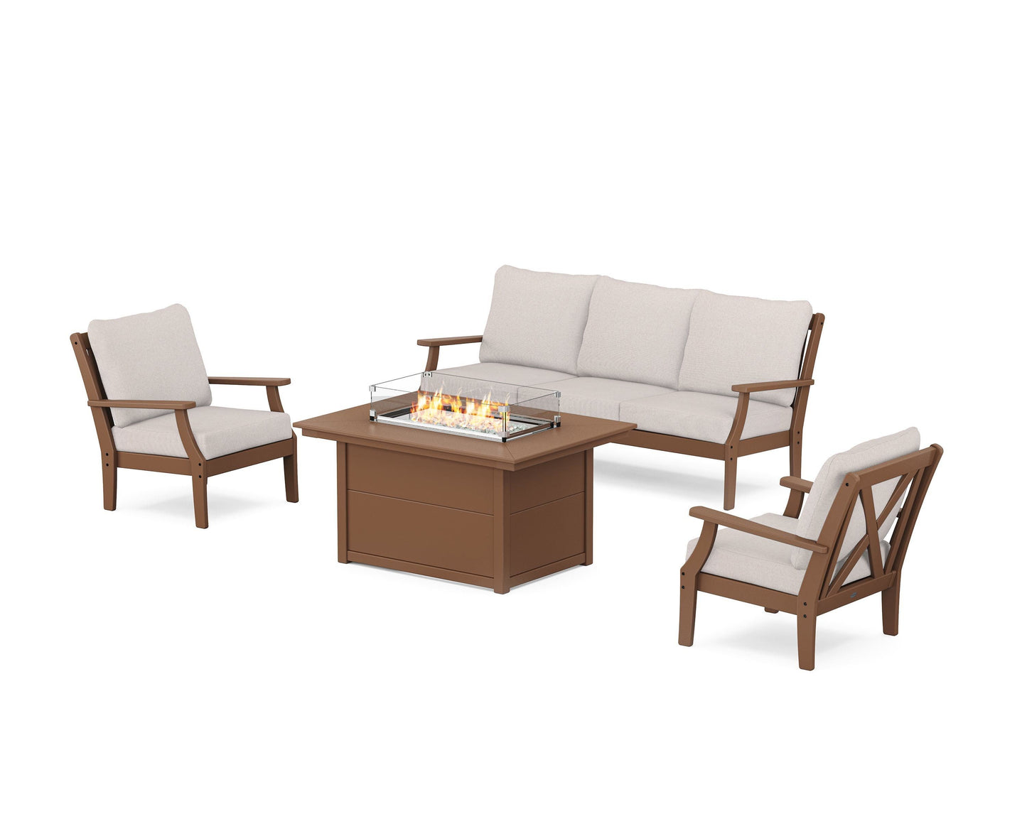 Braxton Deep Seating Fire Pit Table Set