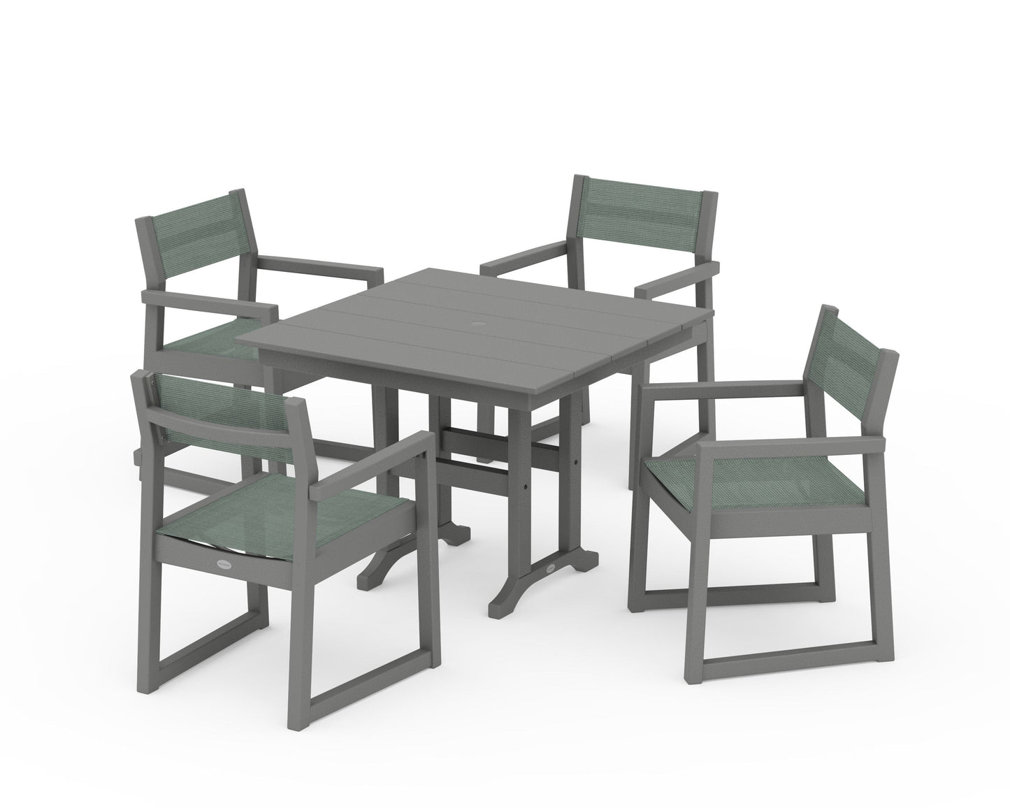 EDGE Sling Arm Chair 5-Piece Farmhouse Dining Set
