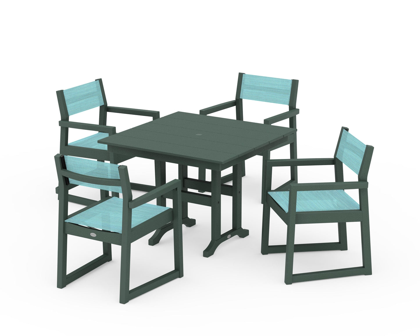 EDGE Sling Arm Chair 5-Piece Farmhouse Dining Set