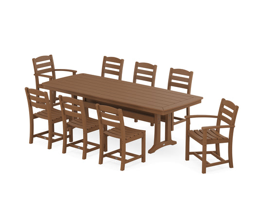La Casa Cafe 9-Piece Dining Set with Trestle Legs