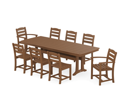 La Casa Cafe 9-Piece Dining Set with Trestle Legs