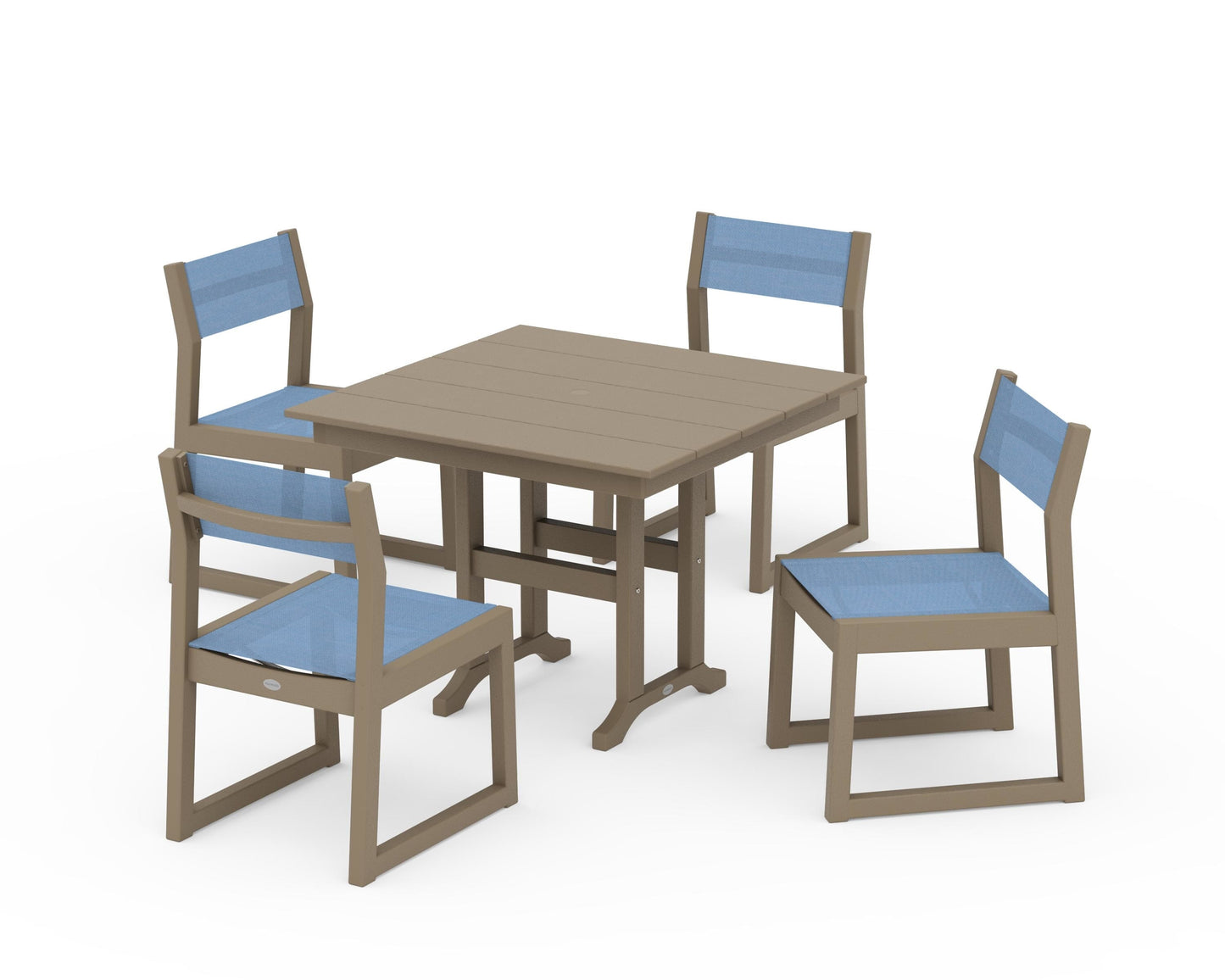 EDGE Sling Side Chair 5-Piece Farmhouse Dining Set